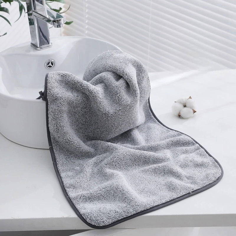 1 pcs Striped Bamboo Hand Towel Absorbent & Quick-drying Super Soft Skin-friendly Bathing Towel For Home Bathroom 35x75cm