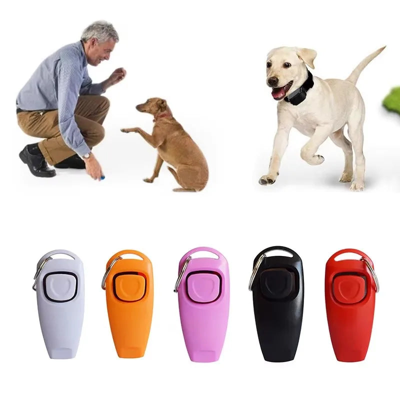 2 In 1 Pet Dog Clicker Dog Training Whistle Clicker Dog Trainer Puppy Stop Barking Puppy Trainer Dog Flute Clicker Pet Supplies