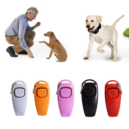 2 In 1 Pet Dog Clicker Dog Training Whistle Clicker Dog Trainer Puppy Stop Barking Puppy Trainer Dog Flute Clicker Pet Supplies