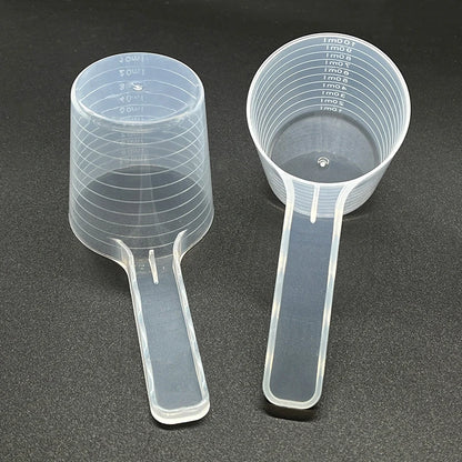 Transparent Pet Measuring Spoon With Scale Plastic Dog Cat Feeding Shovel Pet Tableware Supplies 50g 100ml