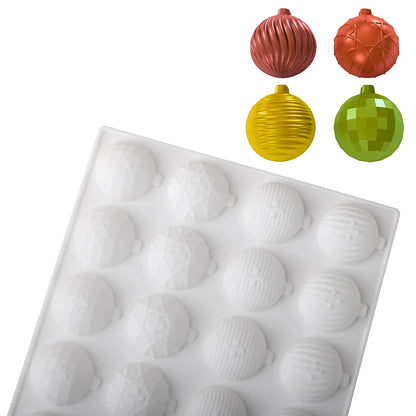 28-Cell Christmas Lantern Decorative Ball Design Chocolate Mold Candy Tools Silicone Cake Mold Dessert Bakeware Kitchen Baking S