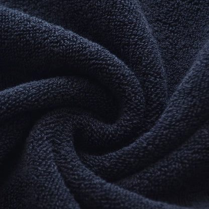 2pcs Black Bath Towels for Adults 100% Cotton Solid Terry Beach Towel Absorbent Yoga Shower Towels Bathroom Christmas Gift