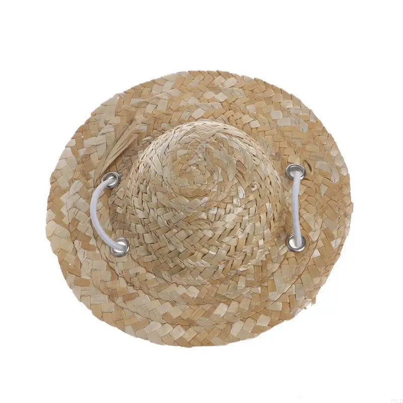 2025 New Pet Dog Hat with Adjustable Strap Straw Sombrero Hat Pet for Cat Hat Size S/L Dog for Cat Costume Decoration
