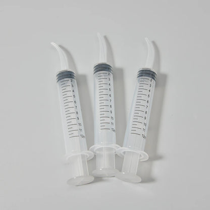 12ml Pet Feeding Syringe Curved Mouth Syringe Small Animal Liquid Syringe Feeding Device Supplies
