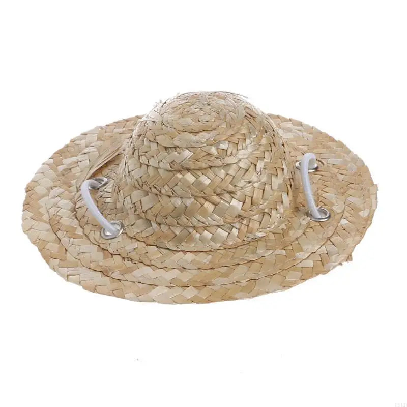 2025 New Pet Dog Hat with Adjustable Strap Straw Sombrero Hat Pet for Cat Hat Size S/L Dog for Cat Costume Decoration