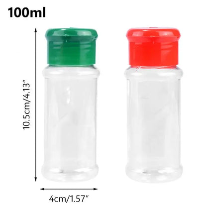 1CS Plastic Spices Condiment Jar Salt Pepper Boxes For Kitchen Gadget Tool Organizer Storage 100MLSeasoning Shaker Bottles