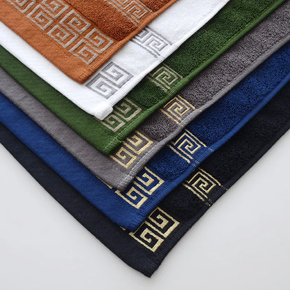 2pcs Black Bath Towels for Adults 100% Cotton Solid Terry Beach Towel Absorbent Yoga Shower Towels Bathroom Christmas Gift