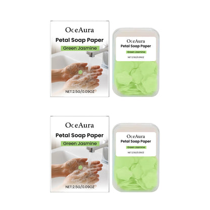 Travel Hand Soaps Portable Disposable Flower Petals Hand Soap Tablet Gentle Cleansing Dissolvable Paper Soap for Kids Adults