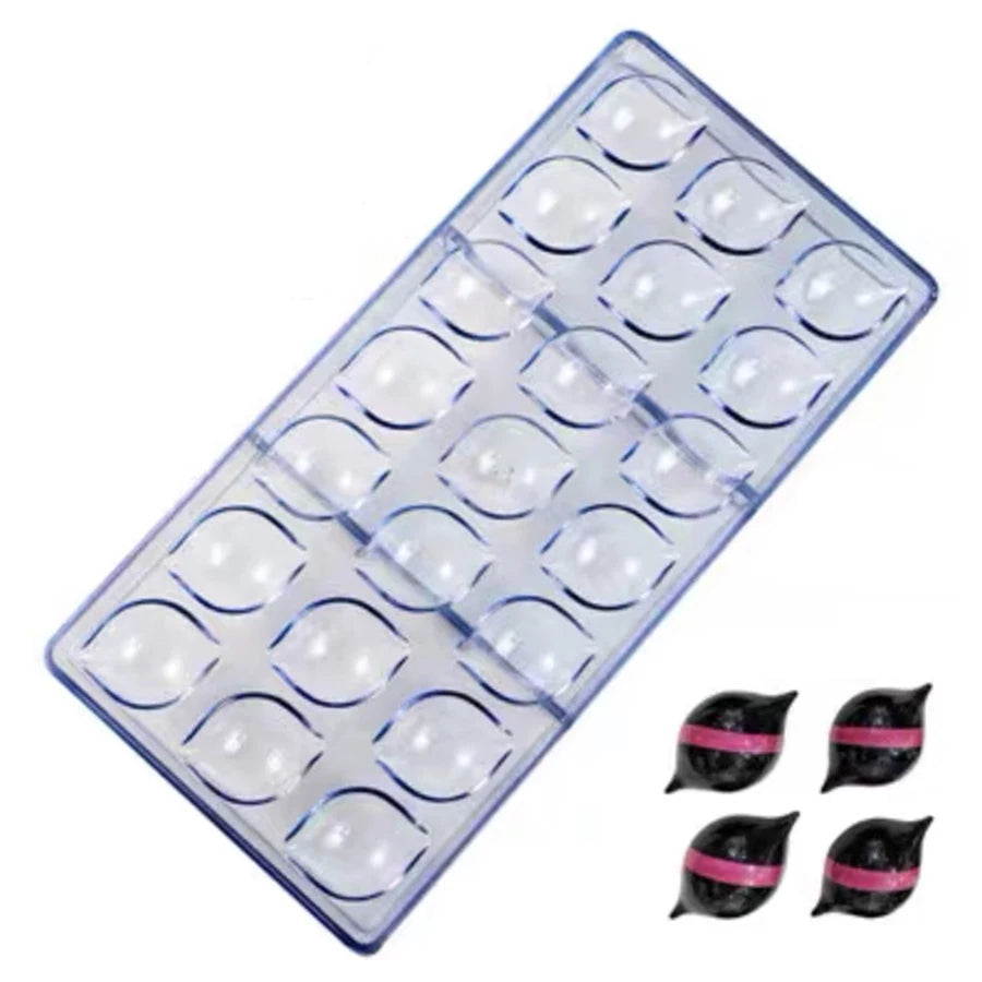 24 Styles Available Plastic Chocolate Mold Creative Rose Heart Diamond Cake Shape Kitchen Household Food Grade Candy Baking Mold