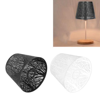 Wrought Iron Lampshade Carved Forest Tree Shaped E27 Mini Lamp Shade for Table Lamp Bedroom Bedside Decor