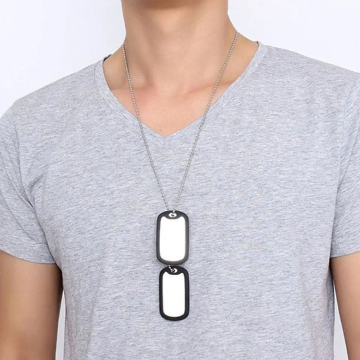 2pcs Silicone Dog Tag Silencers Military Pet Tags Noise Reduction Durable Stretch Card Sound Silence Circle Rubber