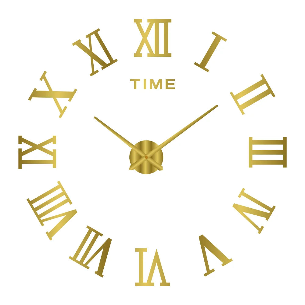 2025 Modern Design Large Wall Clock 3D DIY Quartz Clocks Fashion Watches Acrylic Mirror Stickers Living Room Home Decor Horloge