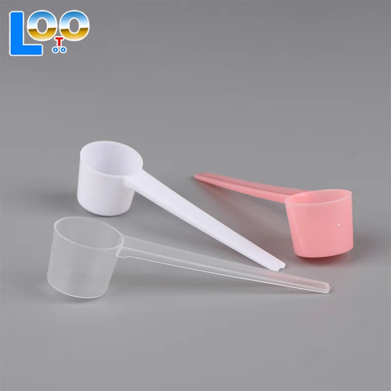 10Pcs Reusable 5g Spoon Plastic Measuring Scoop PP Measure Spoon Milk Coffee Teaspoon Milk Powder Kitchen