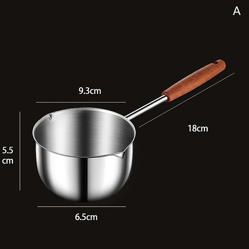 1 Pc 150/300 Ml Multifunctional Stainless Steel Hot Oil Pan, Cooking Butter Melting Pan, Household Kitchen Frying Pan Cookware
