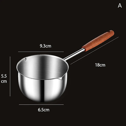 1 Pc 150/300 Ml Multifunctional Stainless Steel Hot Oil Pan, Cooking Butter Melting Pan, Household Kitchen Frying Pan Cookware