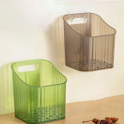 1pcs Kitchen Garlic Ginger And Onion Transparent Storage Basket Wall-Hanging Small Wall-Mounted Storage Box Storage Rack