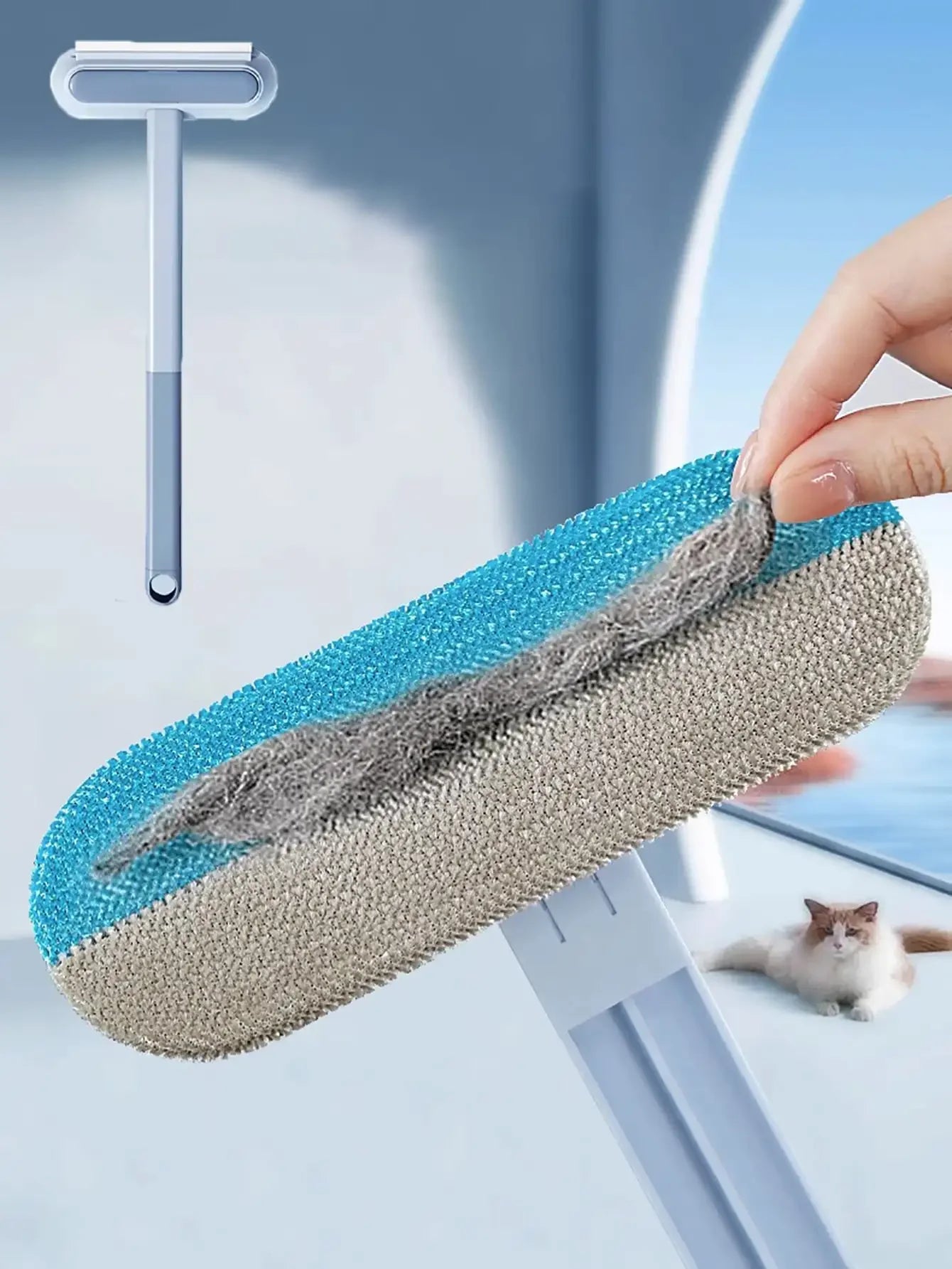 2025 New 4 in1 Cat and Dog Pet Hair Removal Tool, Reusable, Washable Lint Brush for Dog and Cat Hair Remover Brush