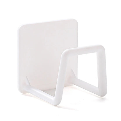 1pc Kitchen Sponges Holder Plastic Sink Sponges Drain Drying Rack Self Adhesive Storage Holder Wall Hooks Kitchen Organizer