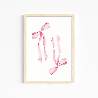 Trendy Pink Wall Art Bows Cherry Balloon Puppy Butterfly Canvas Painting Posters and Prints College Apartment Girl's Room Decor