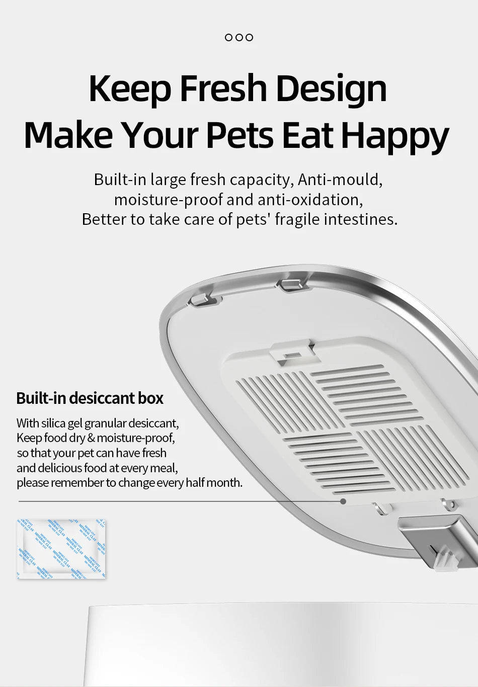 ROJECO Automatic Pet Feeder Smart Control Cat Food Kibble Dispenser Button Version Auto Feeder For Cats Dogs Feeding Accessories