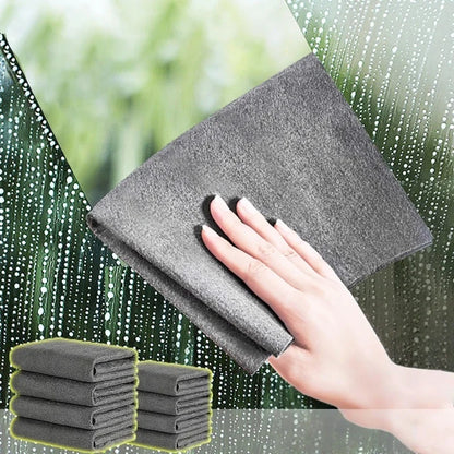 Professional Streak-Free Magic Cloth - Extra Thick Absorbent Cleaning Towel for Windows/Mirrors/Glass, Non-Scratch Multipurpose