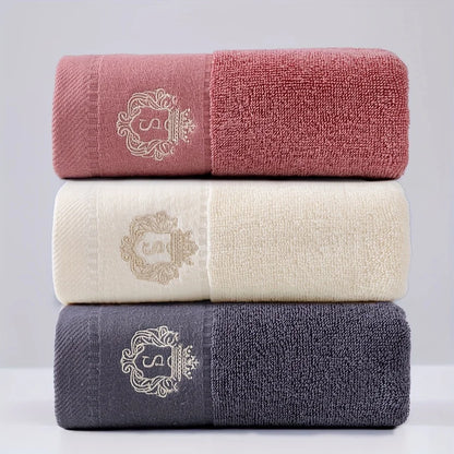3pcs Set Cotton Towels 35x75cm 70x140cm Embroidered Bathroom Geometric Big Bath Hand Face Shower Towels Cover 수건 세트 Toallas