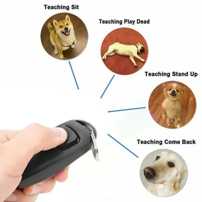 2 In 1 Pet Dog Clicker Dog Training Whistle Clicker Dog Trainer Puppy Stop Barking Puppy Trainer Dog Flute Clicker Pet Supplies