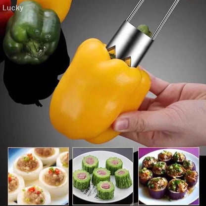 Stainless Steel Fruit Core Remover Apple Pear Bell Peppers Pitter Extractor Tool Versatile Vegetable Core Puller Kitchen Gadgets