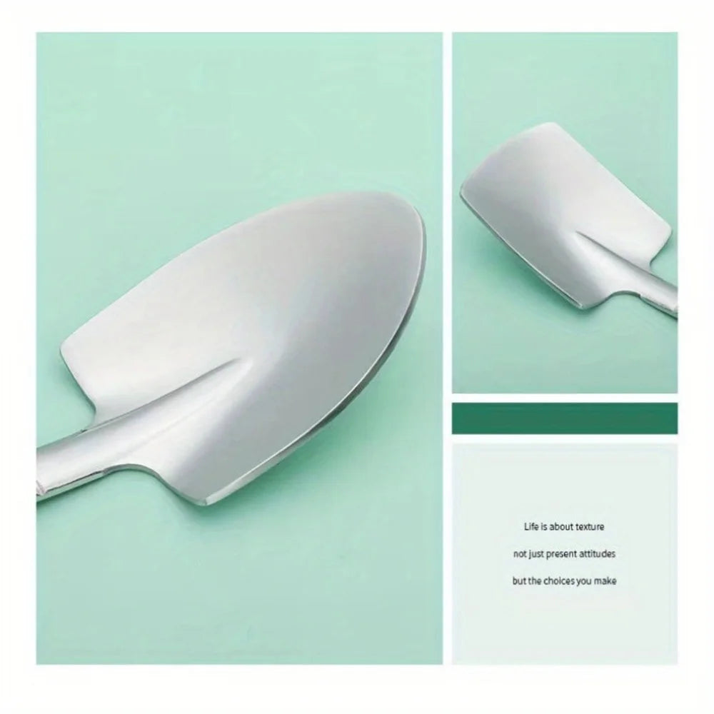 1PC Coffee Spoon Shovel Spoons Tea Spoons Creative Spoon For Ice Cream Stainless Steel Watermelon Scoop Tableware Cutlery Set