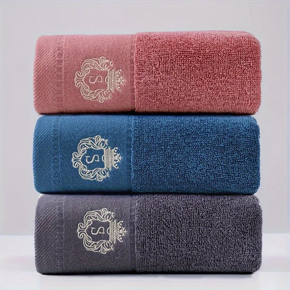 3pcs Set Cotton Towels 35x75cm 70x140cm Embroidered Bathroom Geometric Big Bath Hand Face Shower Towels Cover 수건 세트 Toallas