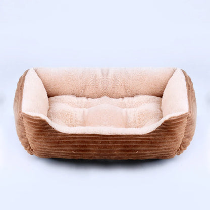 Bed for Dog Cat Pet Square Plush Kennel Medium Small Dog Sofa Bed Cushion Pet Calming Dog Bed House Pet Supplies Winter