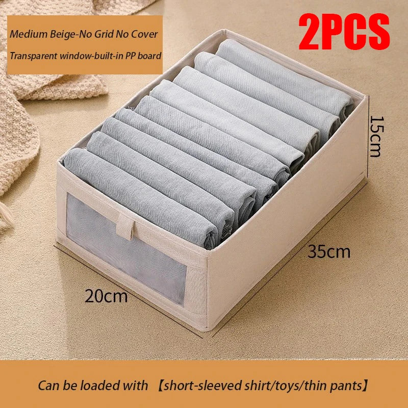 1Pcs Pants Storage Box Clothes Organizers of Cabinets and Drawers Fabric Foldable Boxes for Bedroom Wardrobe Organization Home