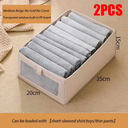 1Pcs Pants Storage Box Clothes Organizers of Cabinets and Drawers Fabric Foldable Boxes for Bedroom Wardrobe Organization Home
