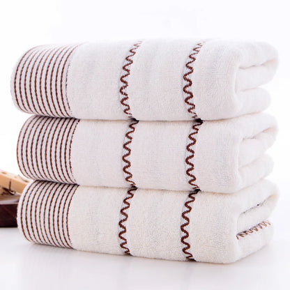 3pcs Set Cotton Towels 35x75cm 70x140cm Embroidered Bathroom Geometric Big Bath Hand Face Shower Towels Cover 수건 세트 Toallas