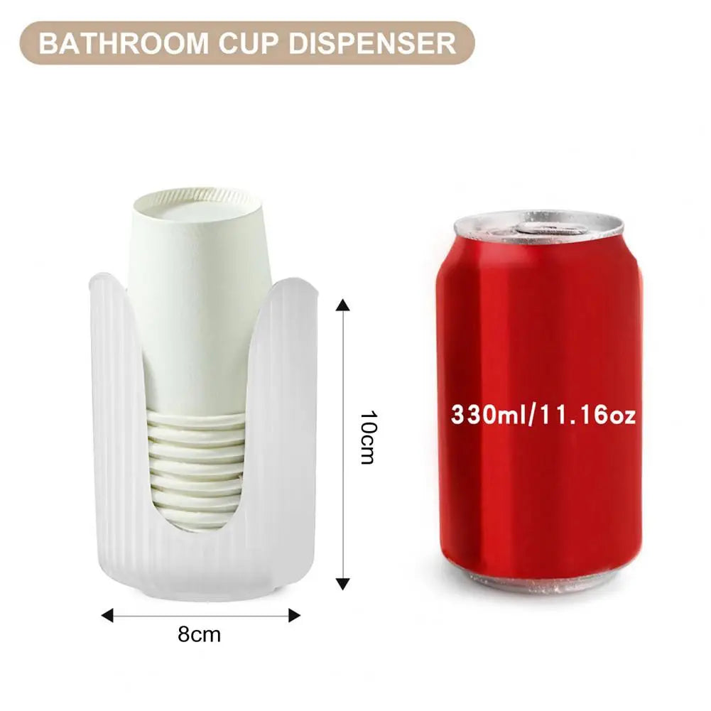 Plastic Cup Holder U-Shaped Grooves Top Opening Cup Storage Anti-Slip Small Paper Cup Holder for Bathroom Kitchen RVs Campers