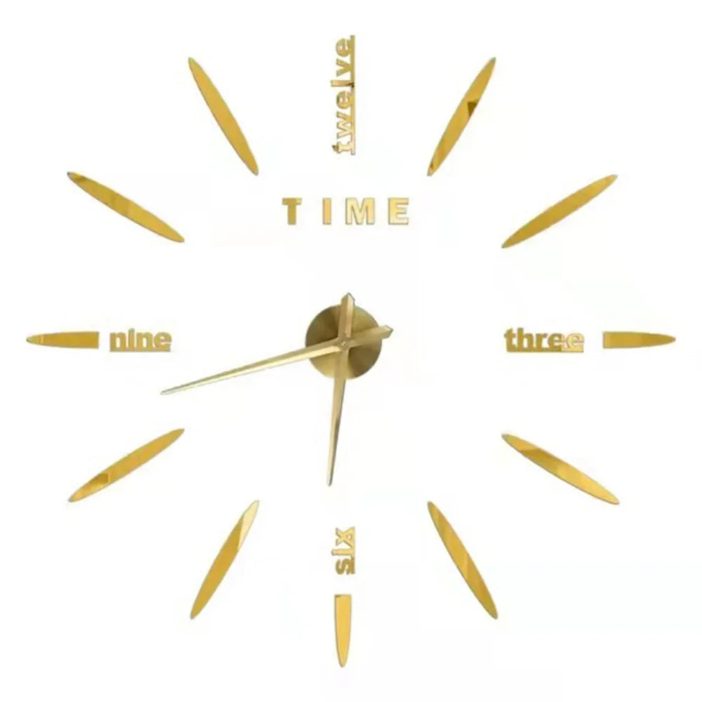 2025 Modern Design Large Wall Clock 3D DIY Quartz Clocks Fashion Watches Acrylic Mirror Stickers Living Room Home Decor Horloge