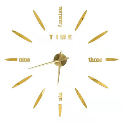 2025 Modern Design Large Wall Clock 3D DIY Quartz Clocks Fashion Watches Acrylic Mirror Stickers Living Room Home Decor Horloge
