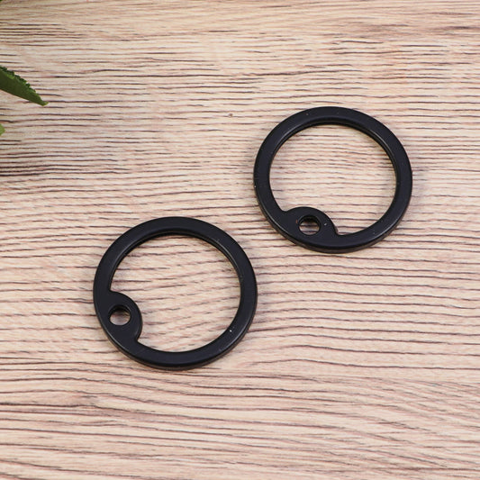 2pcs Silicone Dog Tag Silencers Military Pet Tags Noise Reduction Durable Stretch Card Sound Silence Circle Rubber