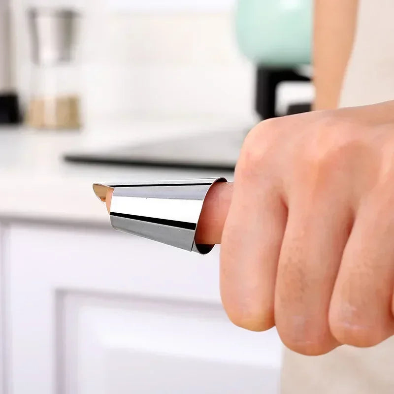 Stainless Steel Finger Protector Safe Vegetable Cutting Hand Protecter Anti-cut Finger Guard Kitchen Gadgets Kitchen Accessories