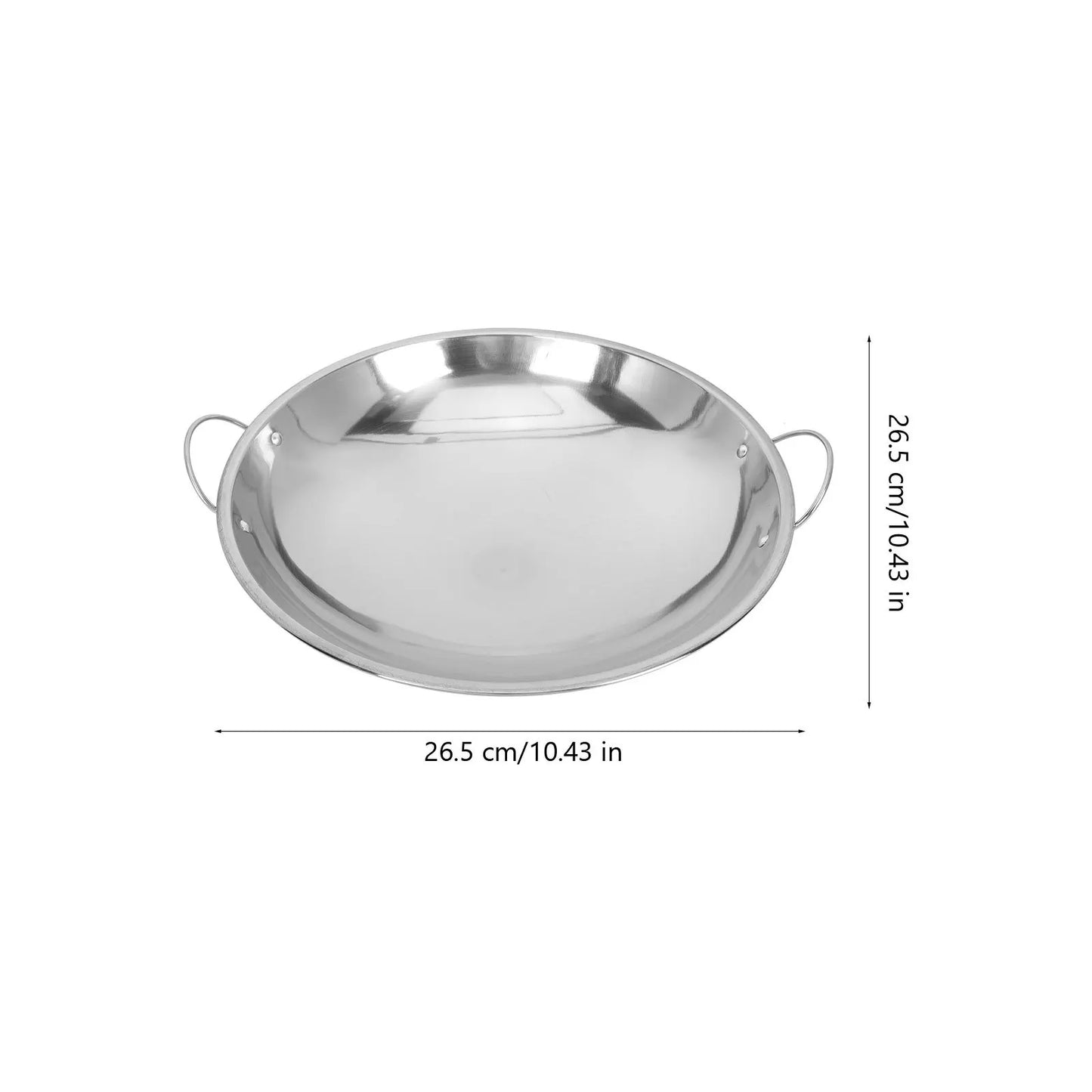 Stainless Steel Pan Kitchen Cooking Utensil Home Alcohol Pot Double Ear Design Nonstick Easy Clean Hot Pot Noodle