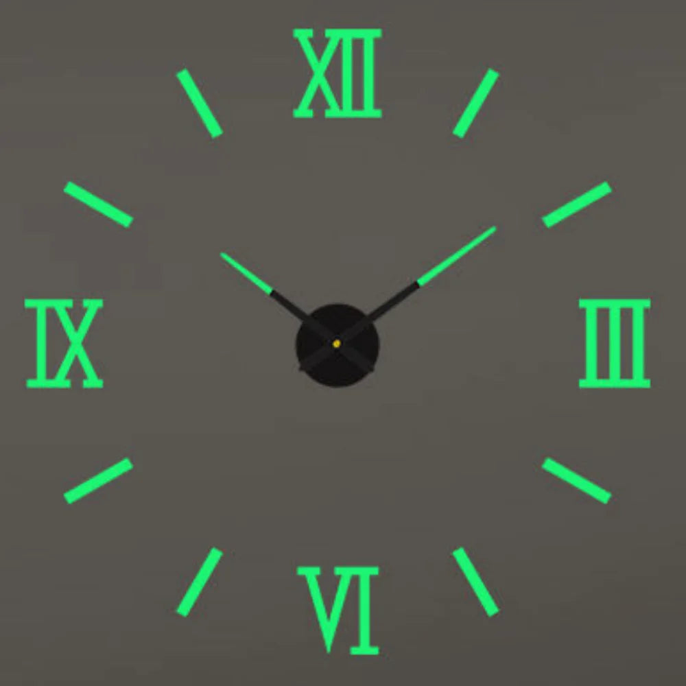 2025 Modern Design Large Wall Clock 3D DIY Quartz Clocks Fashion Watches Acrylic Mirror Stickers Living Room Home Decor Horloge