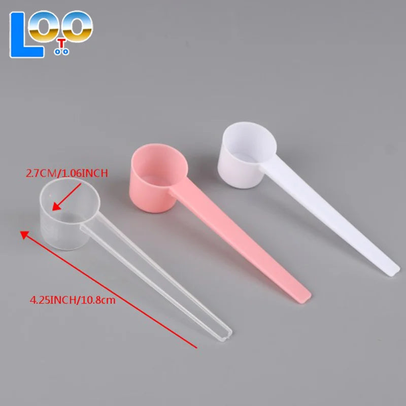 10Pcs Reusable 5g Spoon Plastic Measuring Scoop PP Measure Spoon Milk Coffee Teaspoon Milk Powder Kitchen