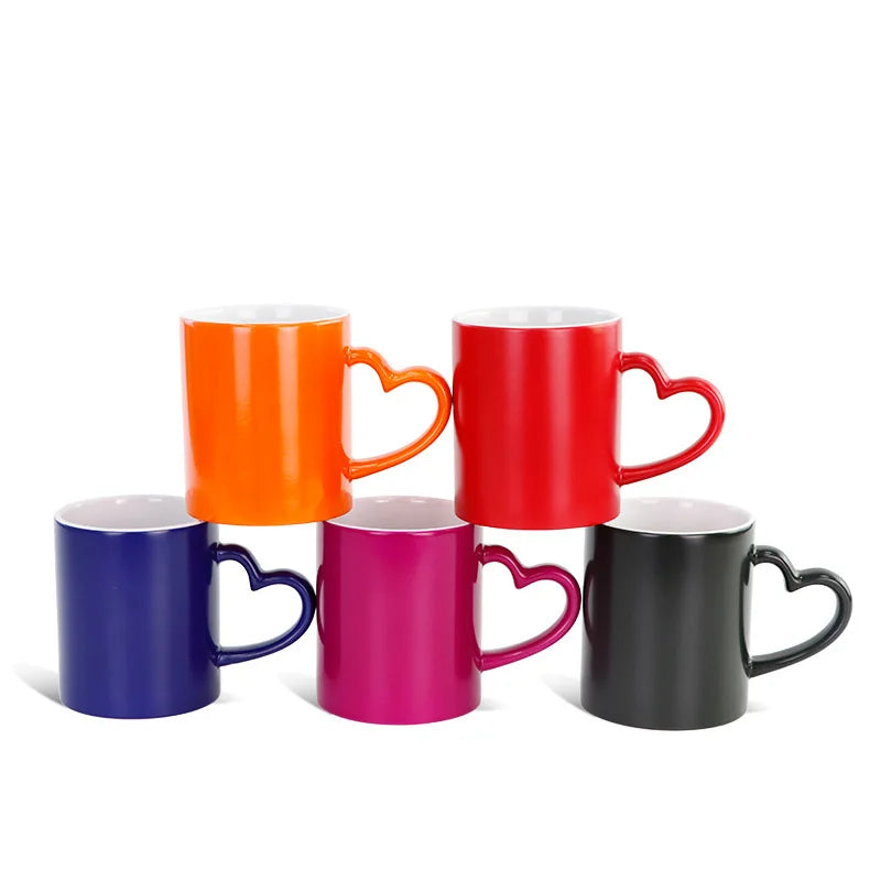 Thermal Sublimation Blank  Magic Color Change Sensitive Ceramic Mug Water Coffee Milk Cup For Diy Logo Printing Pictures