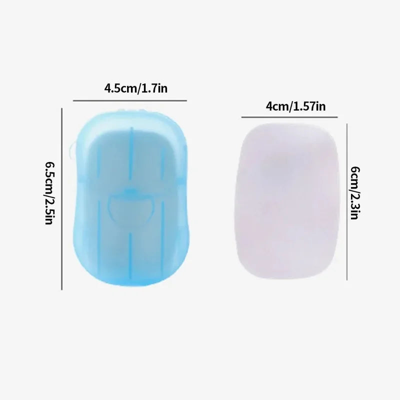 20/60/100PCS Bathroom Disposable Soap Paper Convenient Travel Soap Paper Washing Hand Bath Clean Scented Mini Paper Slice Soap