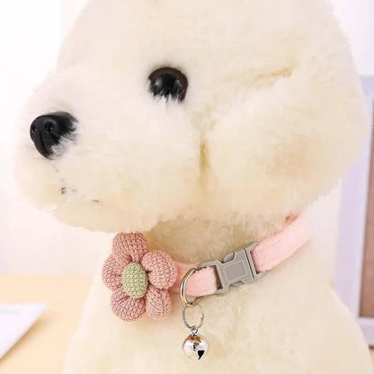 1Pc Cat Collar with Cute Flower Adjustable Buckle Cat Collar Bell Collar Cat Small Pet Supplies Kitten Collar Small Dog Acce