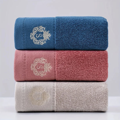 3pcs Set Cotton Towels 35x75cm 70x140cm Embroidered Bathroom Geometric Big Bath Hand Face Shower Towels Cover 수건 세트 Toallas
