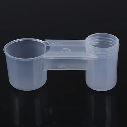 Plastic Pet Drinker Bowl Portable Water Bottle Feeding Cat Chicken Pigeon Parrot Hamster Double Nozzle Water Guide For Bird