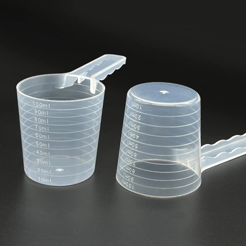 Transparent Pet Measuring Spoon With Scale Plastic Dog Cat Feeding Shovel Pet Tableware Supplies 50g 100ml