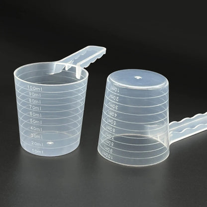 Transparent Pet Measuring Spoon With Scale Plastic Dog Cat Feeding Shovel Pet Tableware Supplies 50g 100ml