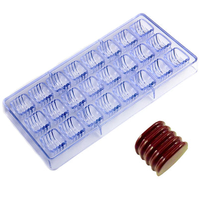 24 Styles Available Plastic Chocolate Mold Creative Rose Heart Diamond Cake Shape Kitchen Household Food Grade Candy Baking Mold